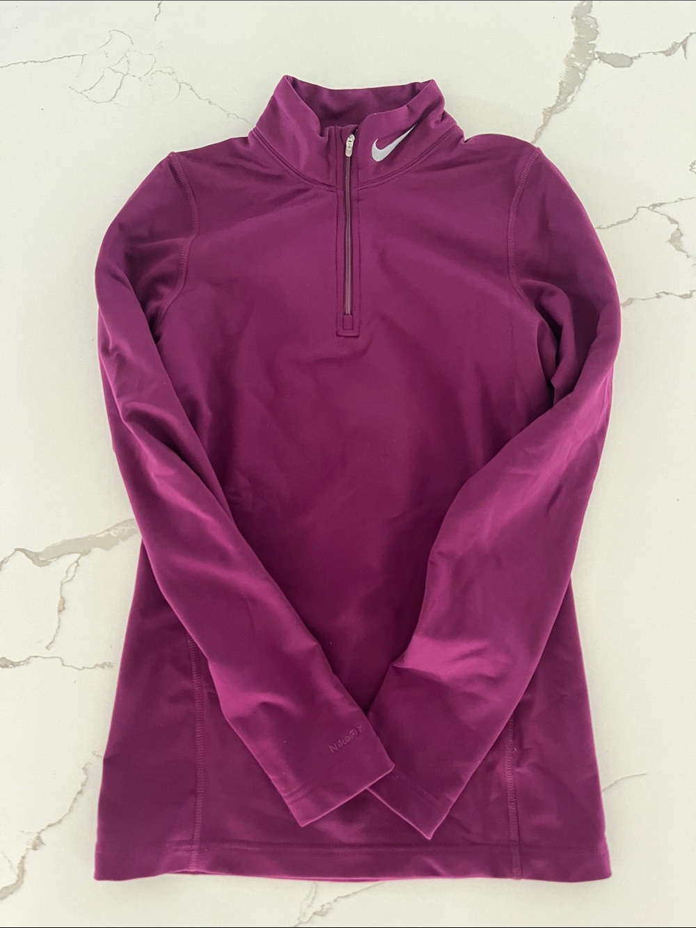 Nike Magenta Quarter-Zip Athletic Top